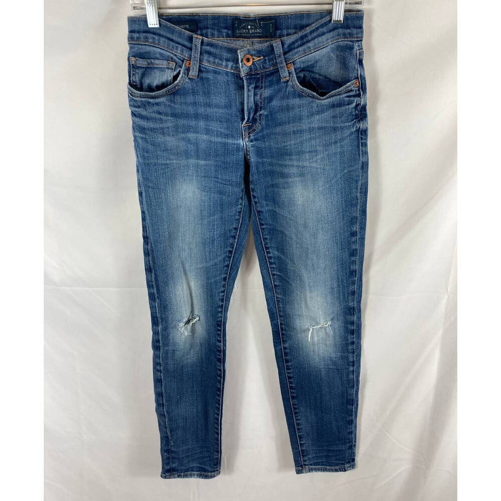 Lucky Brand Sienna Cigarette Distressed Jeans Size 00 / 24